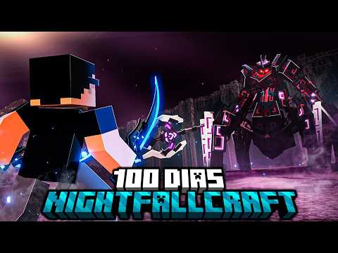 Sobrevivi 100 dias no NIGHTFALLCRAFT no Minecraft- O FILME