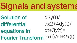 |LTI system with differential eqn d2y(t)/dx2+4dy(t)/dt+3y(t)= dx(t)/dt+2x(t) find impulse response |