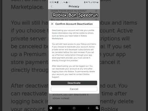 Roblox Ban Speedrun #3 #shorts #roblox