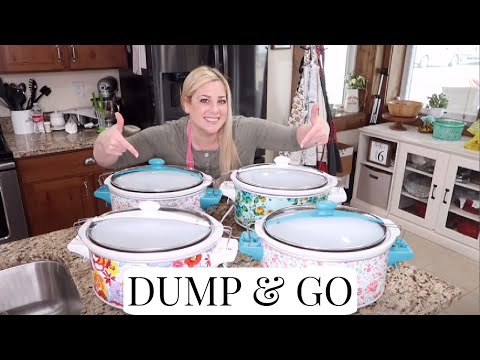 DUMP & GO, Slow Cooker  Freeze Meals, Filling Family Recipes