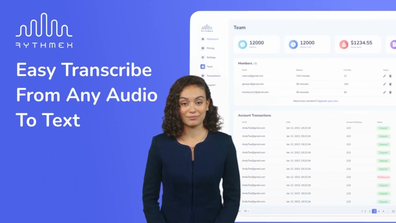How To Transcribe Audio or Video in 60 Seconds | Rythmex
