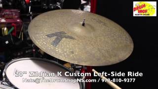Video thumbnail for Zildjian K Custom Left Side Ride w/ 3 Rivets 20'' - The Drum Shop North Shore by Nate Morrison Drums