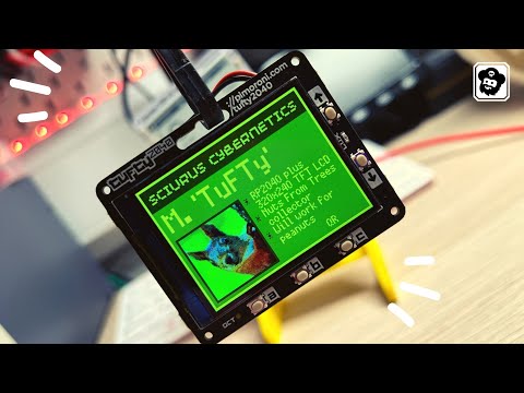 YouTube thumbnail image for First look at Tufty 2040 - a  snazzy colourful LCD badge powered by RP2040