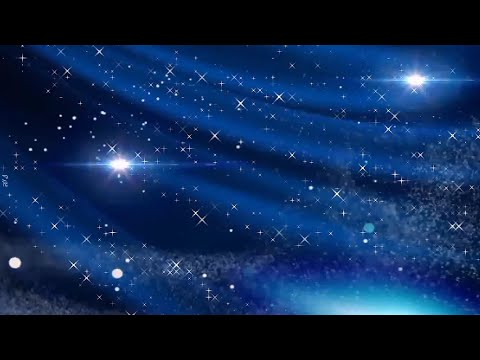 Fondo de video movimiento - azul, espacio, estrellas y luces