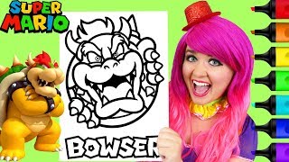 Coloring Bowser Super Mario Nintendo Coloring Page Prismacolor Markers | KiMMi THE CLOWN