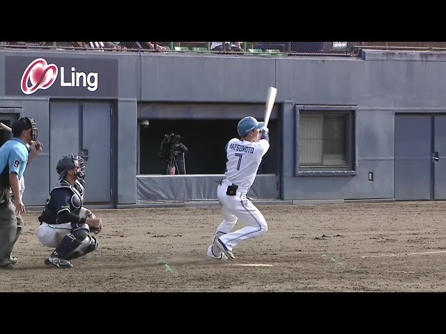 【ファーム】本日猛打賞!! ファイターズ・松本剛 レフトオーバーの2ベースヒットを放つ!! 2025年7月17日 北海道日本ハムファイターズ 対 東京ヤクルトスワローズ