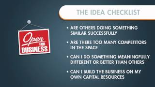 The Idea Checklist: Ideation - How To Start A Business