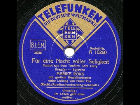 Marika Rökk mit großem Begleitorchester unter Leitug von Frank Fux "Für eine Nacht voller Seligkeit"