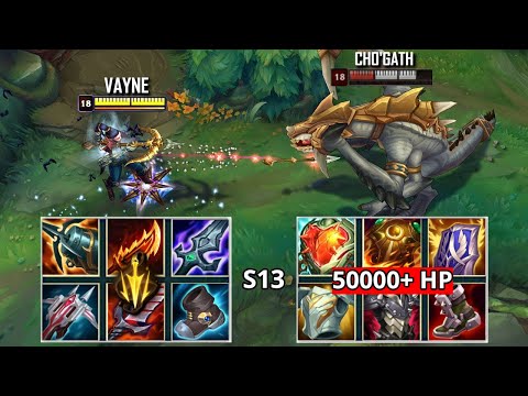50000+ HP CHO'GATH vs VAYNE FULL BUILD FIGHTS & Vayne Montage!