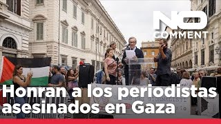 Periodistas italianos rinden homenaje a colegas fallecidos en el conflicto de Gaza