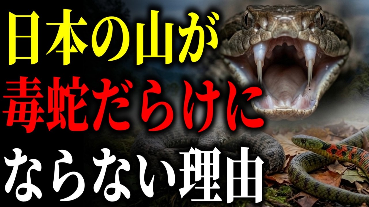 【驚愕】日本の山に毒ヘビが爆増しない4つの理由