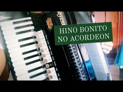 Como tocar HINO: A TERRA ONDE ESTOU - Aula de Acordeon