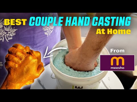 Couple Hand Casting | How to Cast Hands with Casting Kit At Home | Meesho Random Finds #meeshofinds