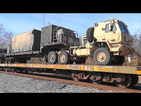 US Army Equipment in Transport on CSX Train