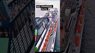 MSC GRANDIOSA ship cruzeiro  navio Santos  Buzios @cruzeiros2025  maior #drone #shorts