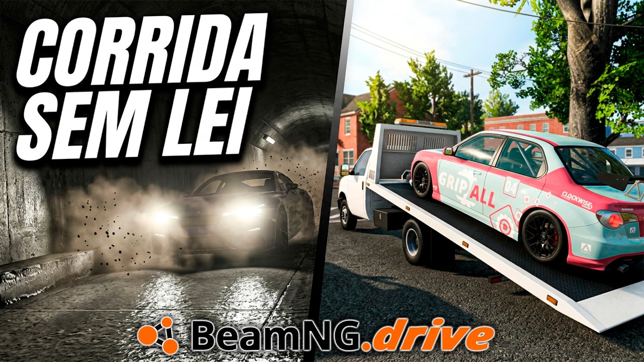 CORRIDA SEM LEI e VIDA DE GUINCHEIRO! - BeamNG Drive 0.39