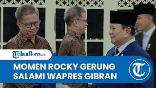 Momen Akrab di Istana: Rocky Gerung Tertawa Bareng Prabowo dan Berbisik ke Gibran seusai Pelantikan