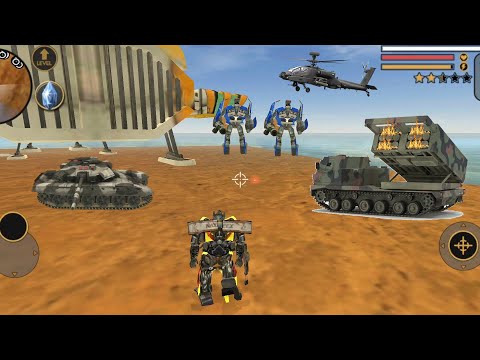 Vegas Crime Simulator (Transformer Fight Auto Robot Car) Car Robot Destorey Army Tank - Gameply HD