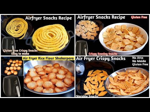 4 Air Fryer Snacks Recipes | Gluten Free Snacks | Rice Flour Snacks