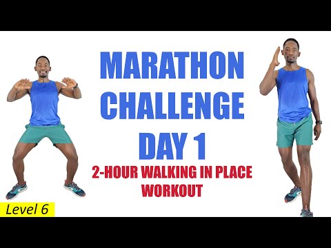 MARATHON CHALLENGE DAY 5 Running In Place with Dumbbells 1300 Calories
