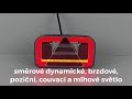 Združené LED svetlo 12V / 24V - ľavé s dynamickými smerovkami ECER (140x240x37mm) - Video Youtube