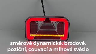 Združená LED lampa ľavá zadná s dynamickou smerovkou 12/24V