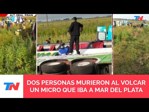 ACCIDENTE EN LA RUTA 2 I Volcó un micro a la altura de Mar Chiquita: murieron dos pasajeros