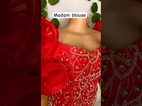 Madam blouse/Bustier blouse with spiral flounce #fashion