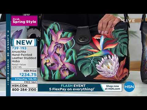 Anuschka HandPainted Leather Studded Hobo