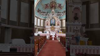 We got chased out of this abandoned church…