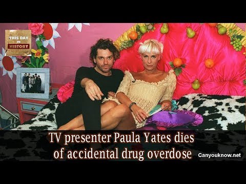 TV presenter Paula Yates dies of accidental drug overdose September 17, 2000