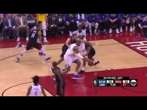 Draymond slip pass to David West on the move!  Warriors vs Rockets Game 1