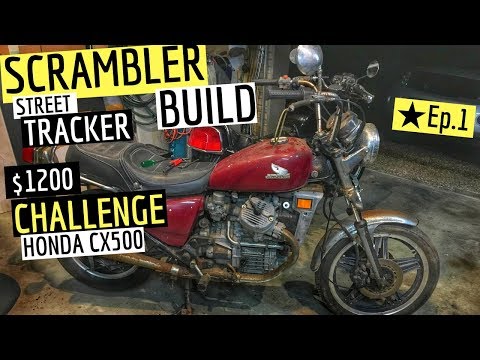 Scrambler / Tracker Build On a Budget ★Challenge Ep.1, Cafe Racer Honda CX500 Video
