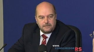 Cobertura da entrevista coletiva da FCDL-RS