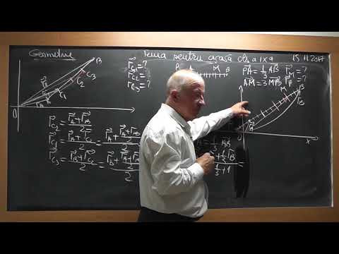 2/3 1629 Clasa 9 Vector de pozitie al unui punct din plan Relatia vectoriala a centrului de greutate