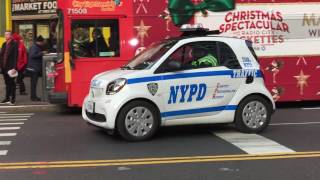 RARE CATCH OF BRAND NEW 2016 NYPD TRAFFIC DIVISION SMART CAR UNIT RESPONDING MODIFIED IN NYC.
