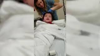"Angel voice" Little girl sings 'Scars to Beautiful' through hospital visit