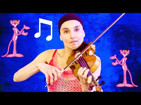 How To Play Pink Panther On The Violin & Viola 🎻 Slow and Fast Tutorial, Play Along & Sheet Music