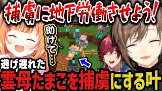 【複数視点】逃げ遅れた雲母たまこを捕虜にしようとする叶と蛮族西チームｗｗｗｗ【叶/にじさんじ切り抜き/ローレン/鷹宮リオン/にじマイクラ占領戦】