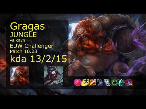 Gragas vs Kayn Jungle - EUW Challenger 13/2/15 Patch 10.23 Gameplay