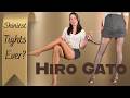 Trying On Japanese Pantyhose Super Shiny Lightning Pantyhose Hiro Gato Bronze Gray