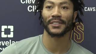 Derrick Rose interview on going to the bathroom, Tyron Lue gets mad Derrick Rose going to bathroom