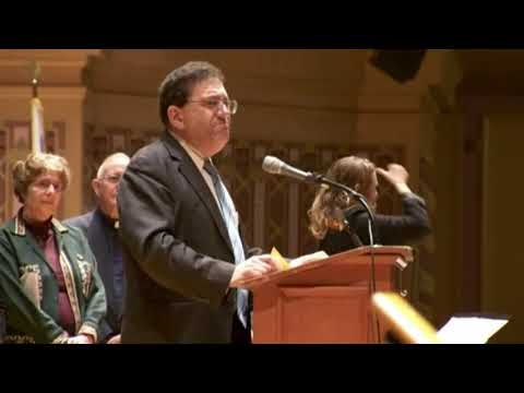 At least 2,000 mourners packed the Soldiers and Sailors Memorial Hall in Pittsburgh on Sunday, and thousands more stood outside, for a vigil for the 11 people who were killed during Sabbath services at a synagogue the previous day. (Oct. 29)