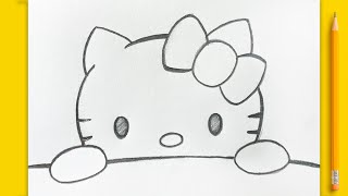 Easy Drawings – How to Draw Hello Kitty Step by Step ✏️🎀 | Tutorial 2025