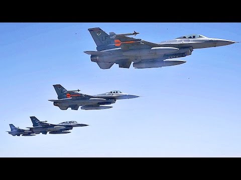 F-16 Fighter Aircraft Air Refueling