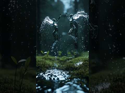 Water Spirits Awakening | Surreal ai CGI Animation in a Magical Forest 🌿💧 #ai #cgi #cgiverseai