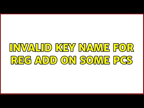 Invalid key name for REG ADD on some PCs