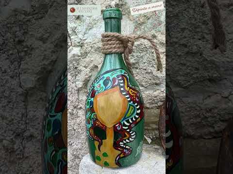 Ecco alcune delle mie bottiglie dipinte a mano