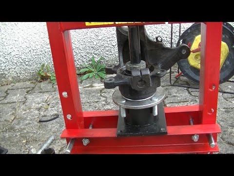 How to replace a wheel bearing with a cheap 6 ton press