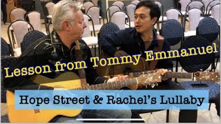 Tommy Emmanuel teaches me “Hope Street” and “Rachel’s Lullaby”